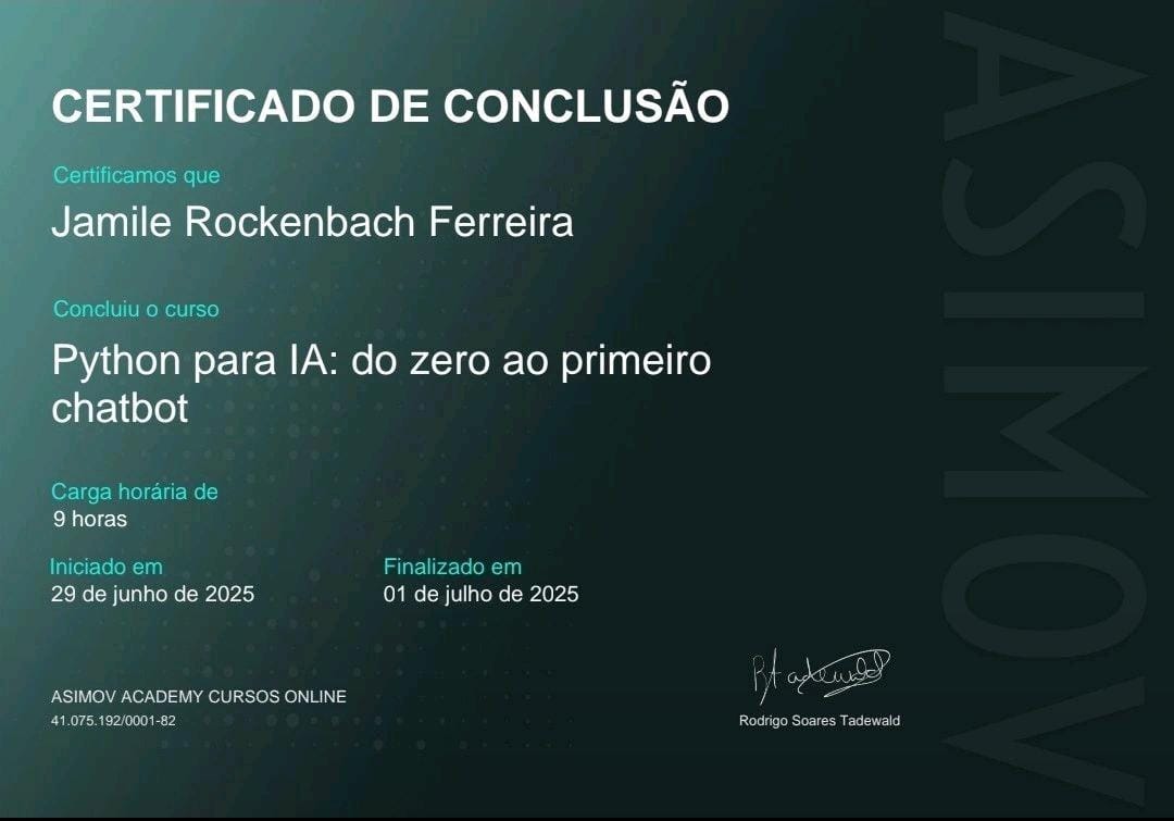 Certificado Python + chatbot